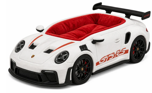Cama para perro Porsche 911 GT3 RS - Blanca y Roja