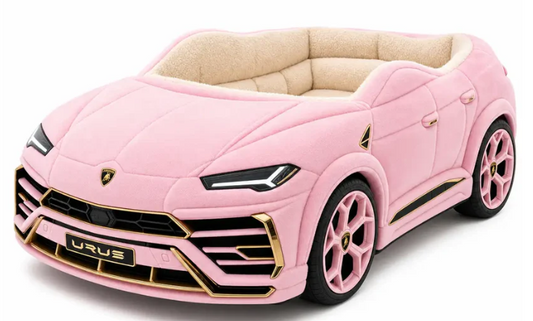 Cama para perro Lamborghini Urus - Rosa y Dorado